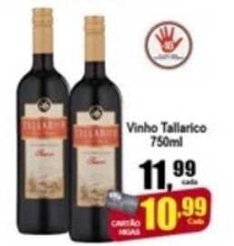 Higa's Supermercado Vinho Tallarico 750ml oferta