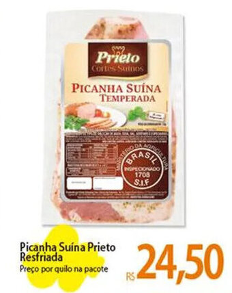 Atacadão Picanha Suína Prieto Resfriada Preço por quilo na pacote oferta