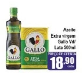 Higa's Supermercado Azeite Extra Virgem Gallo Vd/ lata 500ml oferta