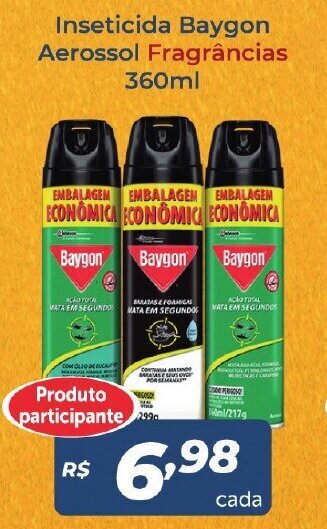 Atakarejo Inseticida Baygon Aerosol Fragrancias 360ml oferta