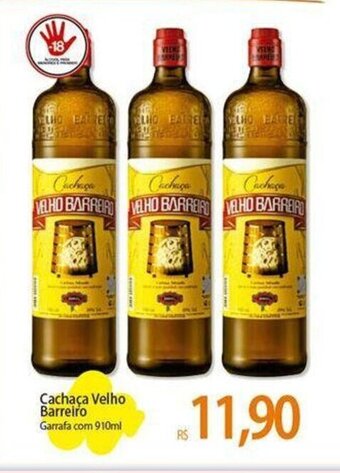 Atacadão Cachaça Velho Barreiro Garrafa com 910ml oferta