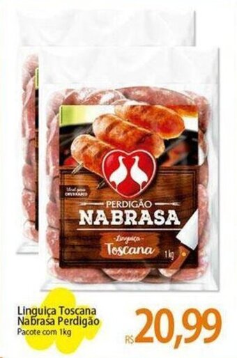 Atacadão Linguiça Toscana Nabrasa Perdigão Pacote com 1kg oferta