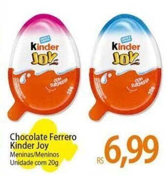 Atacadão Chocolate Ferrero Kinder Joy Meninas/Meninos Unidade com 20g oferta