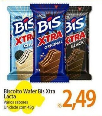 Atacadão Biscoito Wafer Bis Xtra Lacta Vários sabores Unidade com 45g oferta