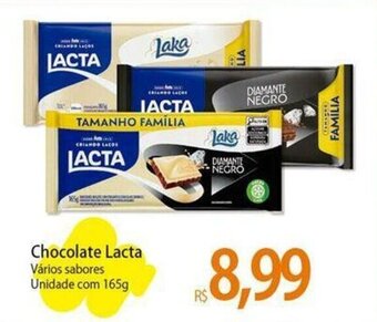 Atacadão Chocolate Lacta Vários sabores Unidade com 165g oferta