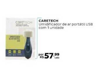 Droga Raia Caretech Umidificador De Ar Portátil Usb oferta
