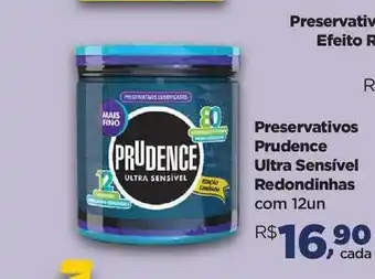 Preservativos Prudence Ultra Sensível Redondinhas com 12un