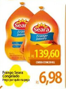 Atacadão Frango Seara Congelado Preço por quilo na peça oferta