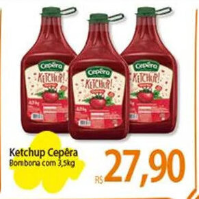 Atacadão Ketchup Cepera Bombona com 3,5kg oferta