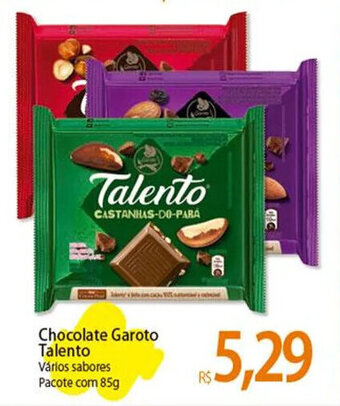 Atacadão Chocolate Garoto Talento Vários sabores Pacote com 85g oferta