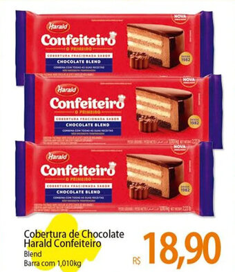 Atacadão Cobertura de Chocolate Harald Confeiteiro Blend Barra com 1,010kg oferta