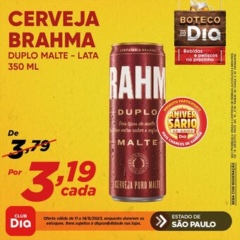 Dia CERVEJA BRAHMA DUPLO MALTE - LATA 350 ML oferta