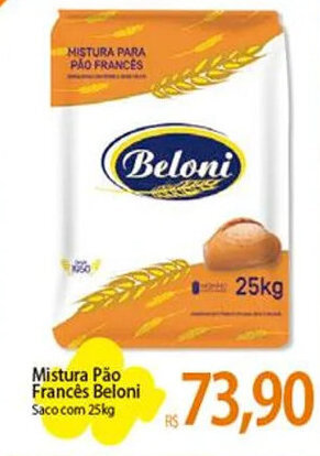 Atacadão Mistura Pão Francês Beloni Saco.com 25kg oferta