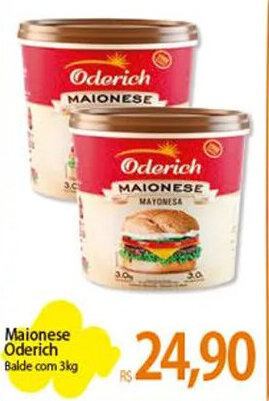 Atacadão Maionese Oderich Balde com 3kg oferta