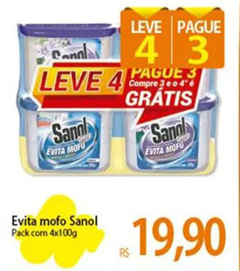 Evita mofo Sanol Pack com 4x100g