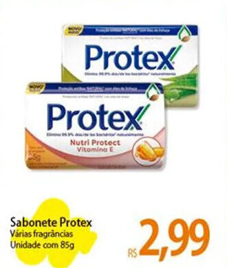 Atacadão Sabonete Protex Várias fragrâncias Unidade com 85g oferta