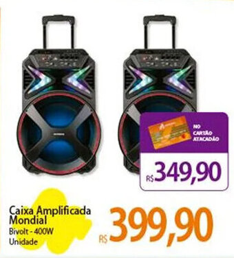 Atacadão Caixa Amplificada Mondial Bivolt-400W Unidade oferta