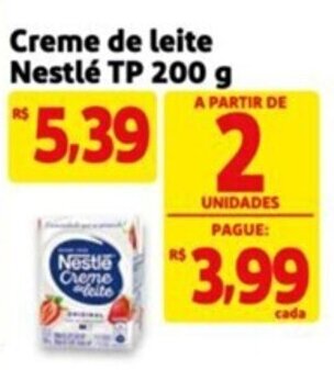 Mercado Extra Creme de leite Nestle tp 200g oferta