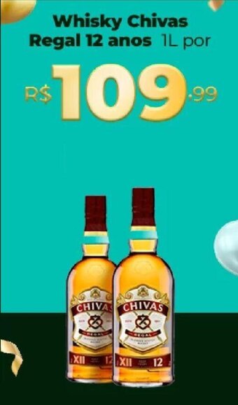 Whisky Chivas Regal 12 anos 1L por