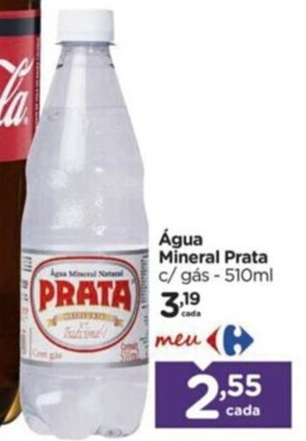 Carrefour Água Mineral Prata c/ gás - 510ml oferta