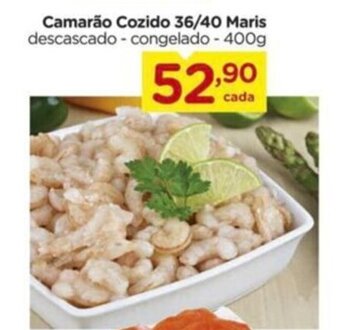 Carrefour Camarão Cozido 36/40 Maris descascado-congelado - 400g oferta
