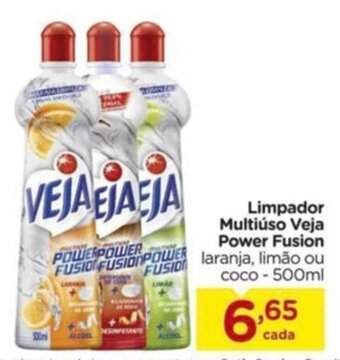 Carrefour Limpador Multiúso Veja Power Fusion laranja, limão ou coco - 500ml oferta