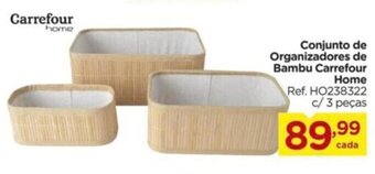 Carrefour Conjunto de Organizadores de Bambu Carrefour Home oferta