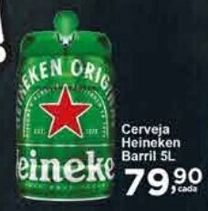 Rossi Supermercado Cerveja Heineken Barril 5L oferta
