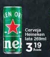 Rossi Supermercado Cerveja Heineken lata 269ml oferta
