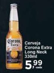 Rossi Supermercado Cerveja Corona Extra Long neck 330ml oferta