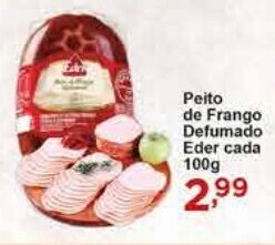 Rossi Supermercado Peito de Frango Defumado Eder cada 100g oferta