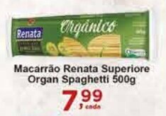 Rossi Supermercado Macarrão Renata Superiore Organ Spaghetti 500g oferta
