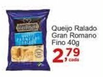 Rossi Supermercado Queijo Ralado Gran Romano Fino 40g oferta