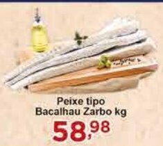 Rossi Supermercado Peixe tipo Bacalhau Zarbo kg oferta