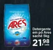 Rossi Supermercado Detergente em pó Ares sache 5kg oferta
