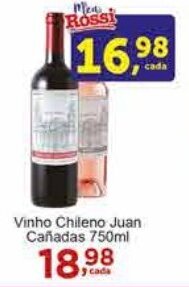 Rossi Supermercado Vinho Chileno Juan Cañadas 750ml oferta