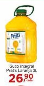 Rossi Supermercado Suco Integral Prat's Laranja 3L oferta
