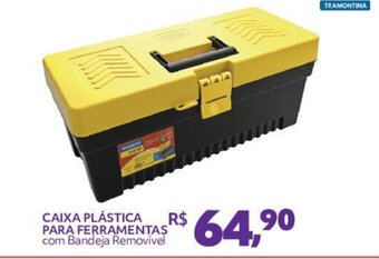 CAIXA PLÁSTICA PARA FERRAMENTAS com Bandeja Removível
