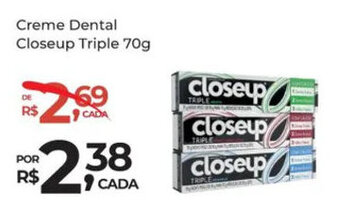 Super Luna Creme Dental Closeup Triple 70g oferta