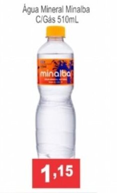 Calvo Atacadista Agua Mineral Minalba c/gas 510ml oferta