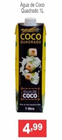 Calvo Atacadista Agua de Coco Quadrado 1L oferta