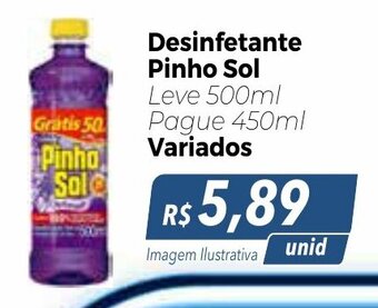 Hiper Moreira Desinfetante Pinho Sol Leve 500ml Pague 450ml Variados oferta