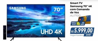 Smart TV Samsung 70" 4K com Comando de Voz