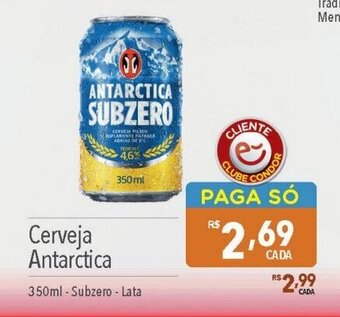 Supermercados Condor Cerveja Antarctica 350ml-Subzero - Lata oferta