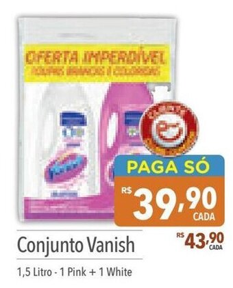 Conjunto Vanish 1,5 Litro-1 Pink + 1 White