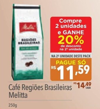 Supermercados Condor Café Regiões Brasileiras Melitta 250g oferta
