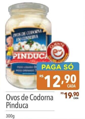 Supermercados Condor Ovos de Codorna Pinduca 300g oferta