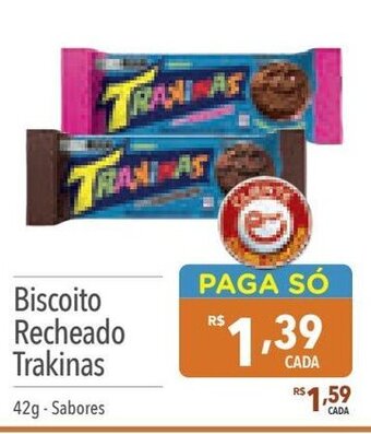 Biscoito Recheado Trakinas 42g - Sabores