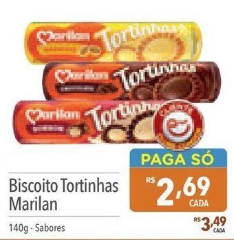 Supermercados Condor Biscoito Tortinhas Marilan 140g - Sabores oferta