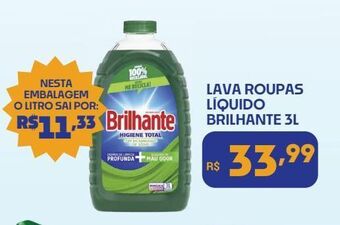 Boa Supermercados Lava roupas líquido brilhante 3l oferta